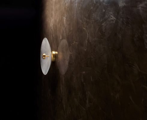 CTO Lighting Cielo Large DALI - B Wall Light satin brass with fritted glass - Araco Interiors