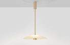 CTO Lighting Cielo Large Pendant Light satin brass with fritted glass - Araco Interiors