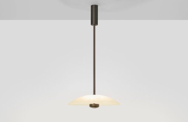 CTO Lighting Cielo Small - DALI - A Pendant Light bronze with fritted glass - Araco Interiors