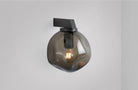 CTO Lighting Gaia - Flush - DALI - A Wall Light antique bronze with smoked hand formed glass - Araco Interiors