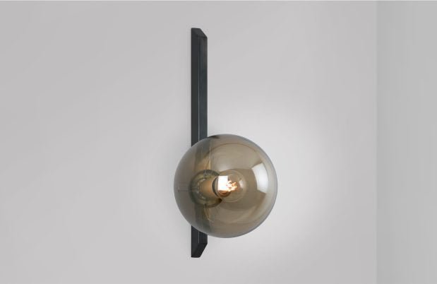 CTO Lighting Gaia - Tall - Flush - DALI - B Wall Light antique bronze with smoked glass - Araco Interiors