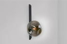 CTO Lighting Gaia - Tall - Flush - DALI - B Wall Light antique bronze with smoked hand formed glass - Araco Interiors