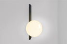 CTO Lighting Gaia - Tall - Flush Wall Light antique bronze with shiny opal glass - Araco Interiors