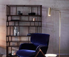 CTO Lighting Heron Floor Lamp satin brass - UK plug - Araco Interiors