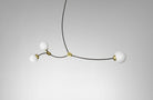 CTO Lighting Ivy - 3 Pendant Light bronze with bronze details and shiny opal glass - Araco Interiors