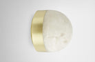 CTO Lighting Lucid 300 - Flush - DALI - A Wall Light satin brass with honed alabaster - Araco Interiors
