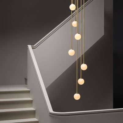 CTO Lighting Mezzo Cluster - Round 5 - DALI - A Pendant Light satin brass - Araco Interiors