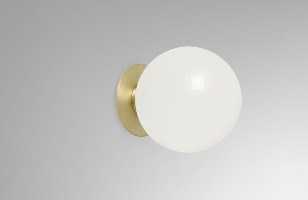 CTO Lighting Mezzo Large - Flush IP44 - DALI - A Wall Light satin brass - Araco Interiors