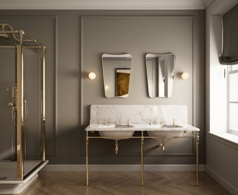 CTO Lighting Mezzo Small - Flush - DALI - B Wall Light antique bronze - Araco Interiors