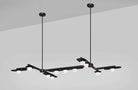 CTO Lighting Modulo - Grid 11 - DALI - B Chandelier antique bronze with smoked kiln glass and matt glass - Araco Interiors