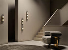 CTO Lighting Modulo - Single Wall Light satin brass with smoked kiln glass and matt glass - Araco Interiors