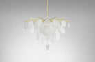 CTO Lighting Nimbus - Medium - DALI - A Chandelier satin brass with fritted glass - Araco Interiors