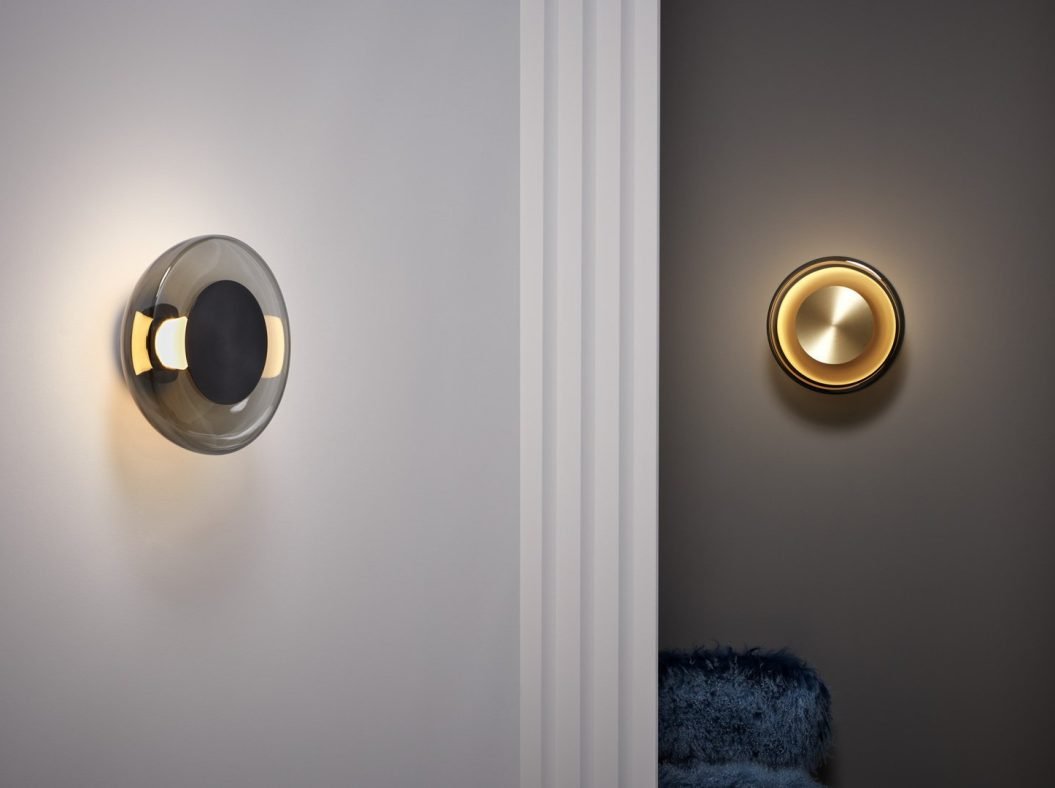 CTO Lighting Pendulum Wall Light bronze with smoked glass - Araco Interiors