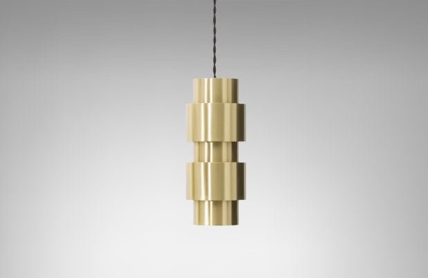 CTO Lighting Ring Pendant Light satin brass with satin brass detail - Araco Interiors
