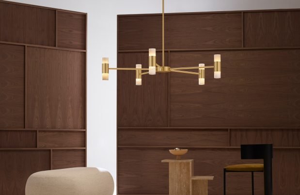 CTO Lighting Roma Pendant Light satin brass with honed alabaster - Araco Interiors