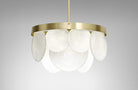 CTO Lighting Sasha Pendant Light satin brass with fritted glass - Araco Interiors
