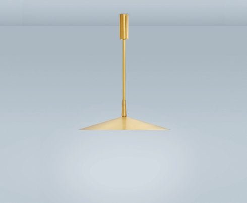 CTO Lighting Tinto - Medium - Rod - DALI - A Pendant Light satin brass and satin brass details - Araco Interiors