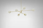 CTO Lighting Trevi Large Pendant Light satin brass with matt opal glass - Araco Interiors