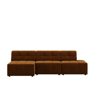 Dome Deco BRESCIA sofa L Sofa Lech fabric Copper - Araco Interiors
