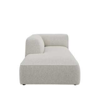 Dome Deco CALI chaise longue left Sofa Doodle fabric Grey - Araco Interiors