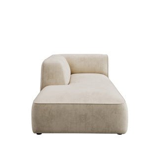 Dome Deco CALI chaise longue left Sofa Milton fabric Beige - Araco Interiors