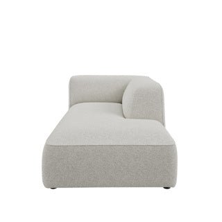 Dome Deco CALI chaise longue right Sofa Doodle fabric Grey - Araco Interiors