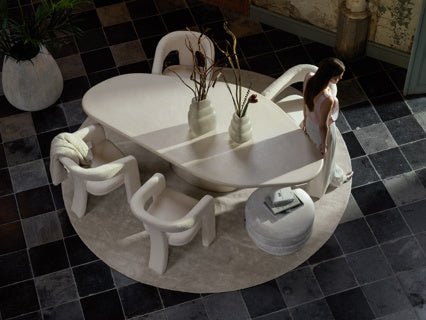 Dome Deco DELPHI Dining Table Chalk Pearl - Araco Interiors