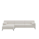 Dome Deco LUGANO corner sofa L Sofa Malibu fabric Cream - Araco Interiors