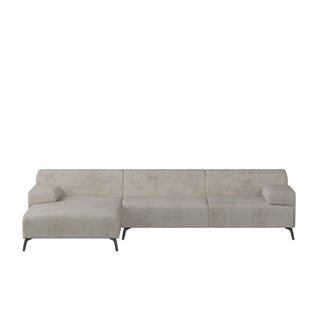Dome Deco LUGANO corner sofa L Sofa Milton fabric Beige - Araco Interiors