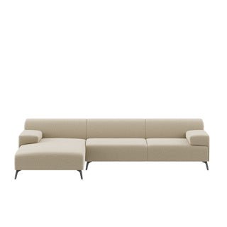 Dome Deco LUGANO corner sofa L Sofa Oreo fabric Sand - Araco Interiors