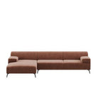 Dome Deco LUGANO corner sofa L Sofa Rate fabric Marron - Araco Interiors