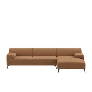 Dome Deco LUGANO corner sofa R Sofa Clusone fabric Salmon - Araco Interiors