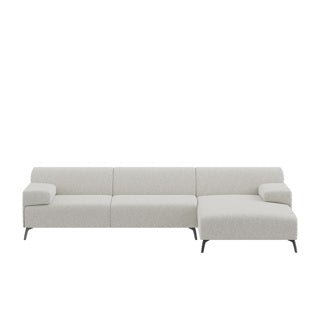 Dome Deco LUGANO corner sofa R Sofa Doodle fabric Grey - Araco Interiors