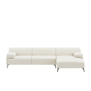 Dome Deco LUGANO corner sofa R Sofa Greenious fabric/Cream - Araco Interiors