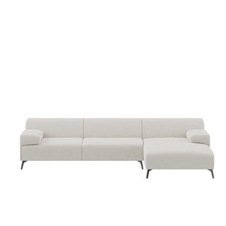 Dome Deco LUGANO corner sofa R Sofa Malibu fabric Cream - Araco Interiors