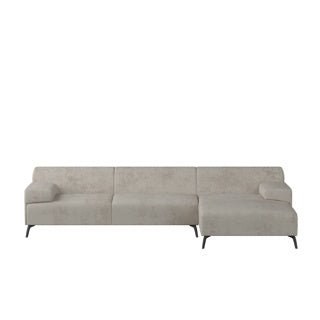 Dome Deco LUGANO corner sofa R Sofa Milton fabric Beige - Araco Interiors