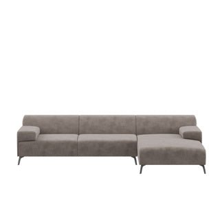 Dome Deco LUGANO corner sofa R Sofa Paris fabric Mouse - Araco Interiors