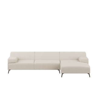 Dome Deco LUGANO corner sofa R Sofa Prado fabric Cream - Araco Interiors