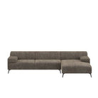 Dome Deco LUGANO corner sofa R Sofa Zena fabric Brown - Araco Interiors