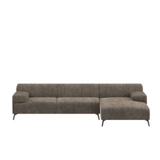 Dome Deco LUGANO corner sofa R Sofa Zena fabric Brown - Araco Interiors