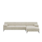 Dome Deco LUGANO corner sofa R Sofa Zena fabric Cream - Araco Interiors