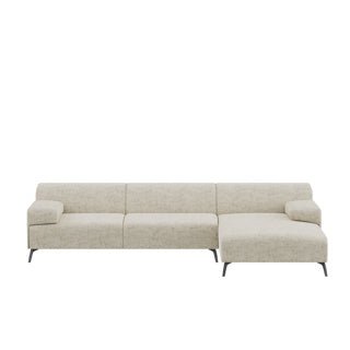 Dome Deco LUGANO corner sofa R Sofa Zena fabric Cream - Araco Interiors