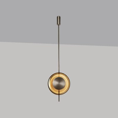 CTO Lighting Pendulum - DALI-A Pendant Light satin brass with smoked glass-0