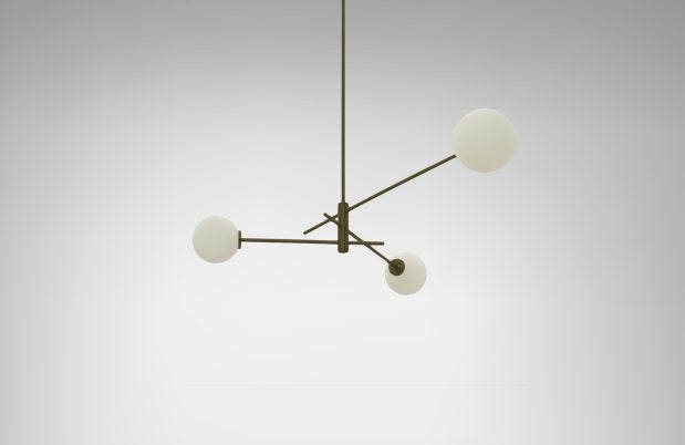 CTO Lighting Trevi Small - DALI-A Pendant Light antique bronze with matt opal glass-0