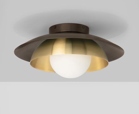 CTO Lighting Carapace - DALI-A Ceiling Light bronze with shiny opal glass-0