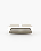 Laskasas ALAIR Coffee Table Beige Grey Lacquer Matte - Araco Interiors