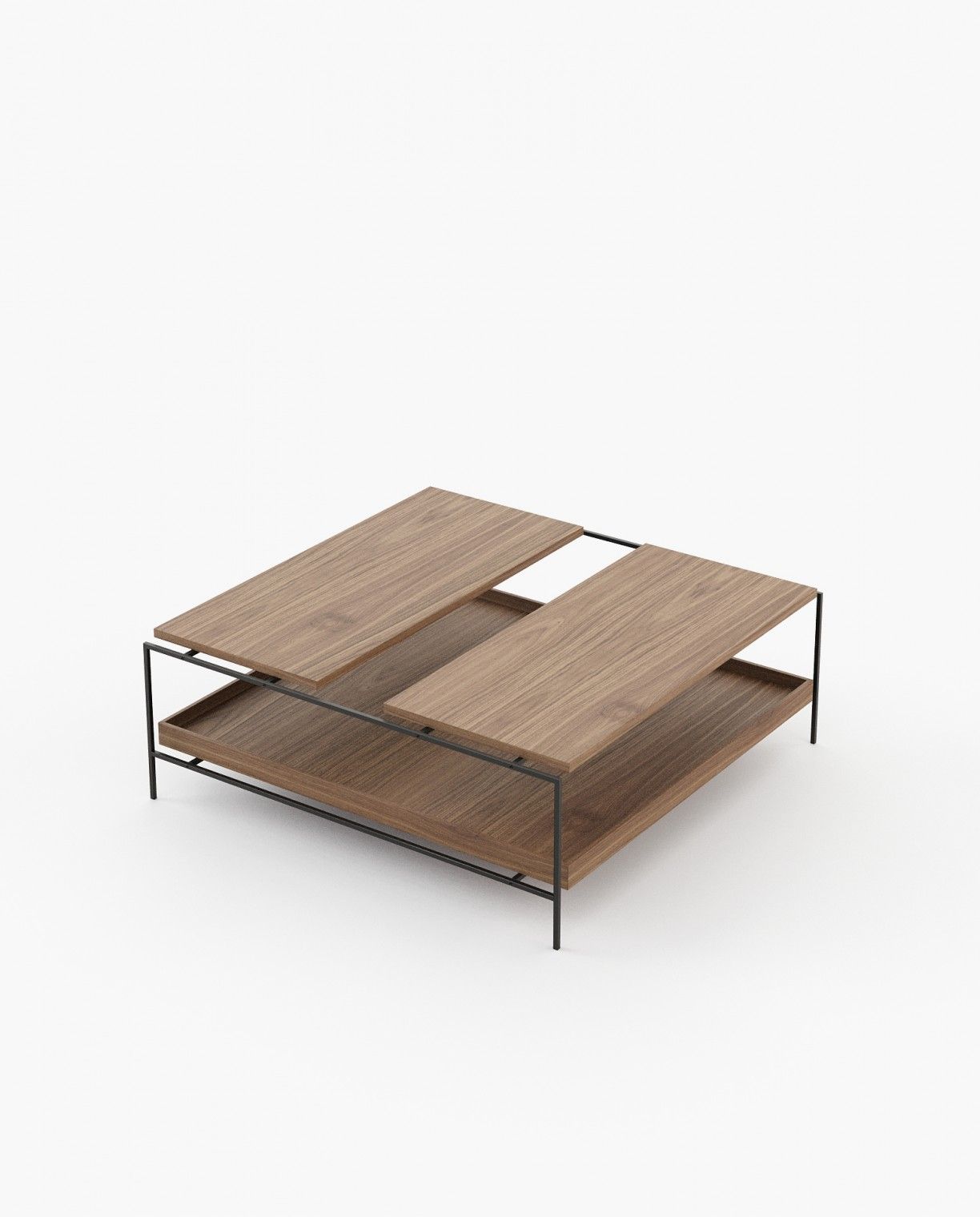 Laskasas ALAIR Coffee Table Walnut Veneer Matte - Araco Interiors