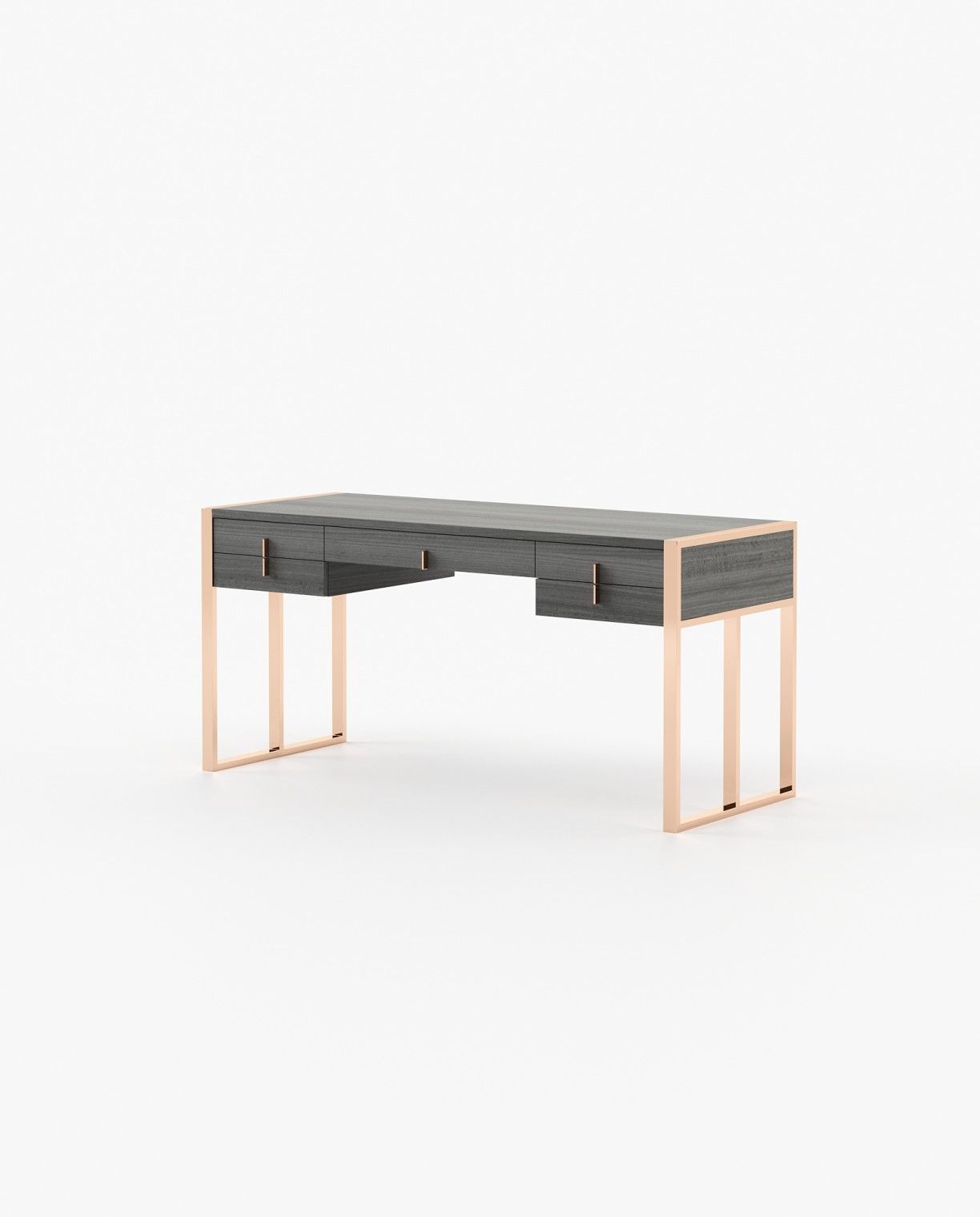 Laskasas ALLIE Desk Grey Eucalyptus Veneer Matte - Araco Interiors