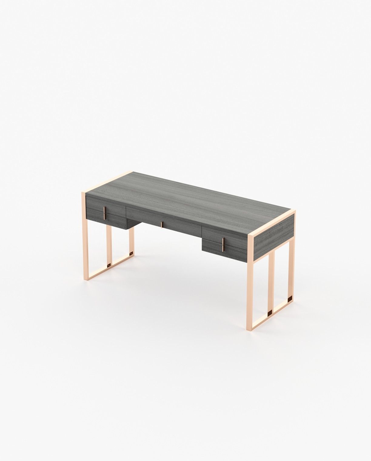 Laskasas ALLIE Desk Grey Eucalyptus Veneer Matte - Araco Interiors