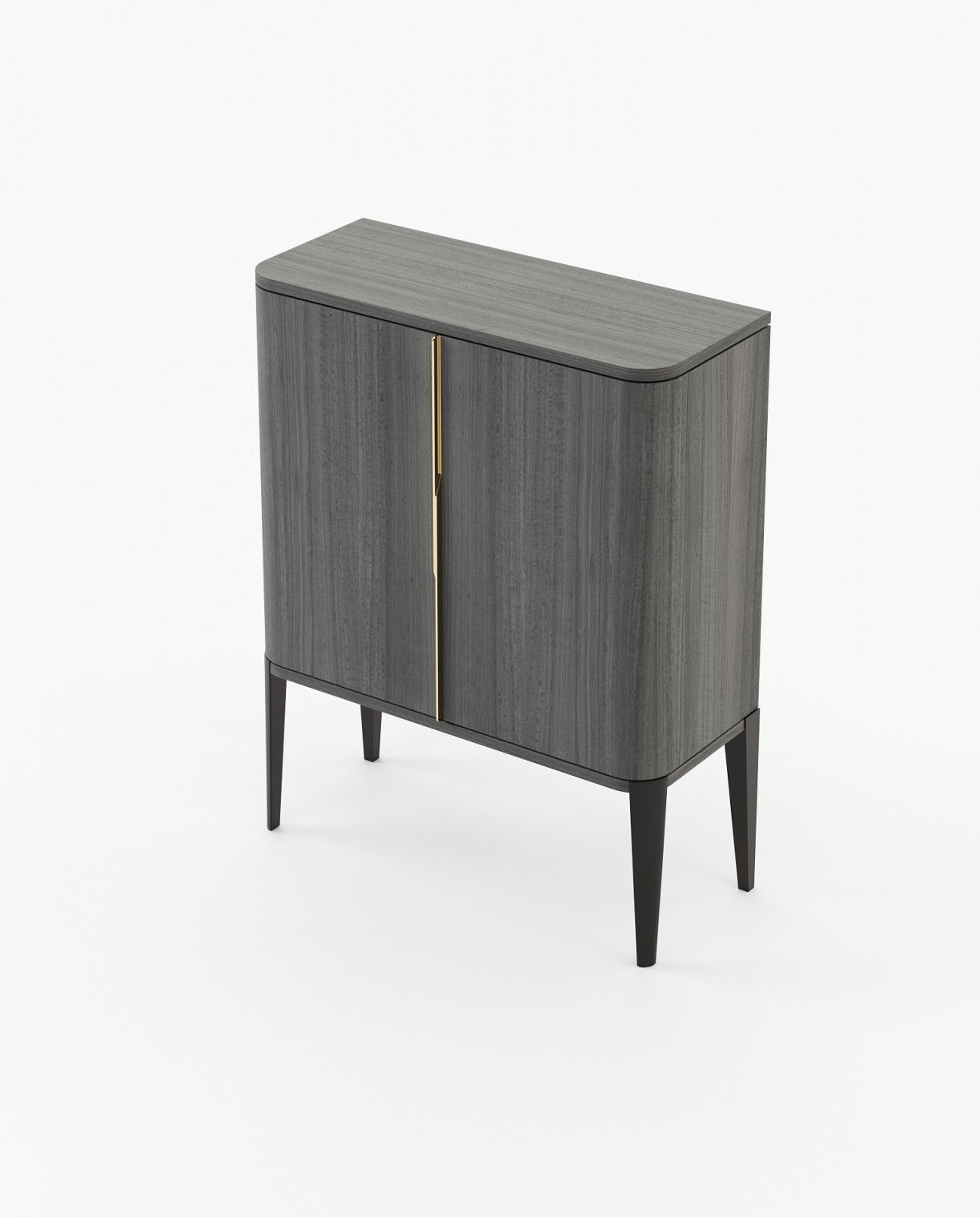 Laskasas ALVAR Bar Cabinet Grey Eucalyptus Veneer Matte - Araco Interiors